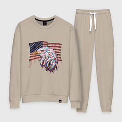 Костюм хлопковый женский American eagle, цвет: миндальный