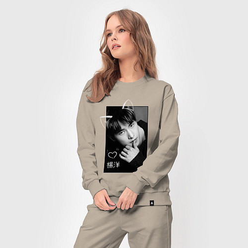 Женский костюм Котик Ян Ян / Миндальный – фото 3