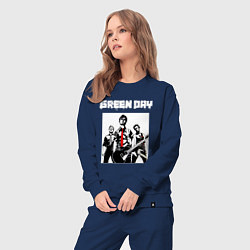 Костюм хлопковый женский Greed Day rock, цвет: тёмно-синий — фото 2