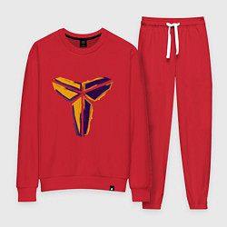 Костюм хлопковый женский Kobe logo, цвет: красный