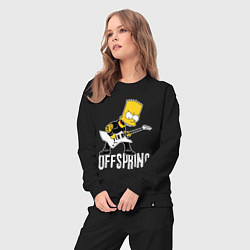 Костюм хлопковый женский Offspring Барт Симпсон рокер, цвет: черный — фото 2