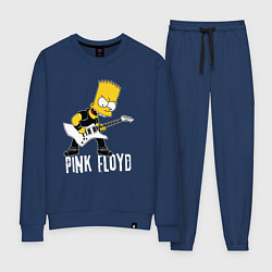 Костюм хлопковый женский Pink Floyd Барт Симпсон рокер, цвет: тёмно-синий