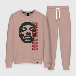 Костюм хлопковый женский Репер Snoop Dogg, цвет: пыльно-розовый