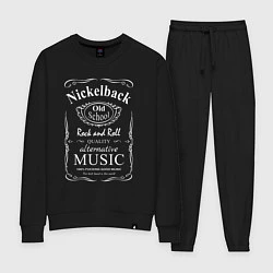 Костюм хлопковый женский Nickelback в стиле Jack Daniels, цвет: черный