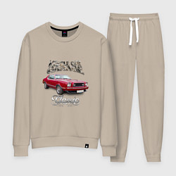 Костюм хлопковый женский Маслкар Ford Mustang, цвет: миндальный