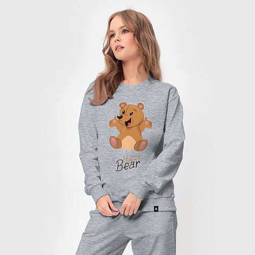 Женский костюм Bear happy / Меланж – фото 3