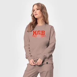 Костюм хлопковый женский KGB Red, цвет: пыльно-розовый — фото 2