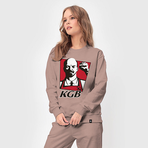 Женский костюм KGB Lenin / Пыльно-розовый – фото 3