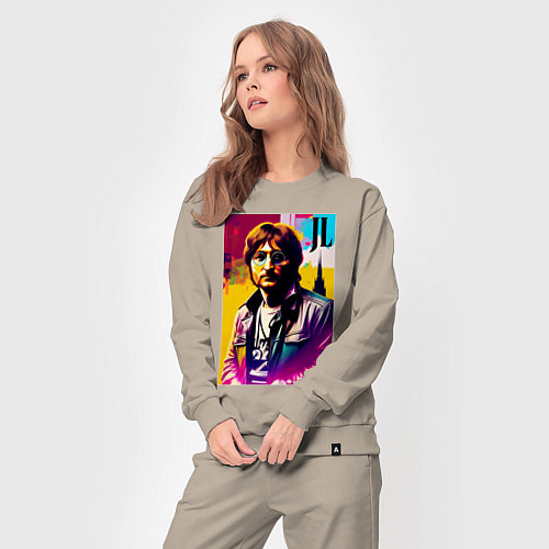 Женский костюм John Lennon - world legend / Миндальный – фото 3