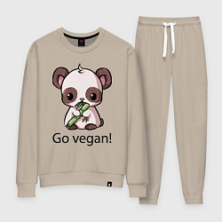 Женский костюм Go vegan - motto