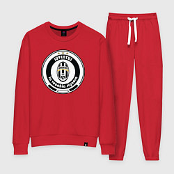 Костюм хлопковый женский Juventus club, цвет: красный
