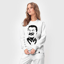 Костюм хлопковый женский Сталин чб, цвет: белый — фото 2