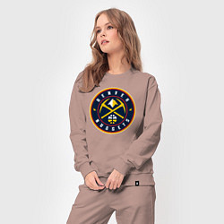Костюм хлопковый женский Denver Nuggets, цвет: пыльно-розовый — фото 2