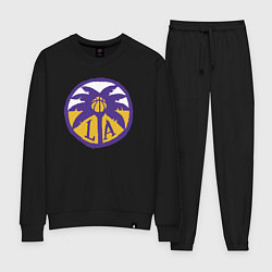Костюм хлопковый женский Lakers California, цвет: черный