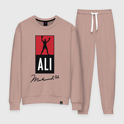 Костюм хлопковый женский Muhammad Ali boxer, цвет: пыльно-розовый