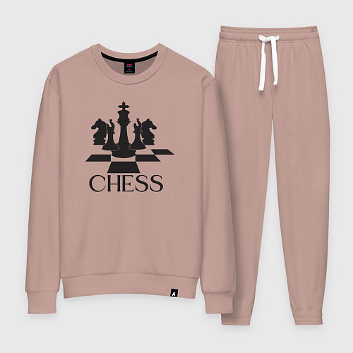Женский костюм Chess play / Пыльно-розовый – фото 1