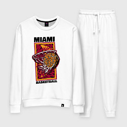 Костюм хлопковый женский Miami Heat shot, цвет: белый
