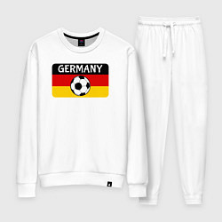 Костюм хлопковый женский Football Germany, цвет: белый