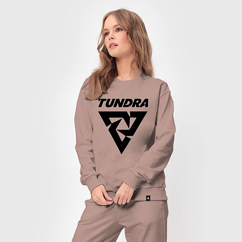 Женский костюм Tundra esports logo / Пыльно-розовый – фото 3