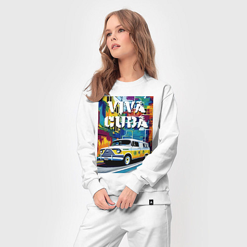 Женский костюм Viva Cuba - car - retro / Белый – фото 3