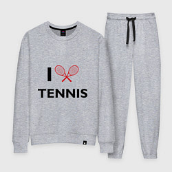 Костюм хлопковый женский I Love Tennis, цвет: меланж