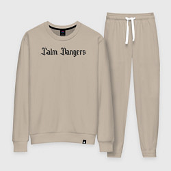 Костюм хлопковый женский Calm dangers black 2 side, цвет: миндальный