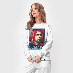 Костюм хлопковый женский Nirvana - Kurt Cobain, цвет: белый — фото 2