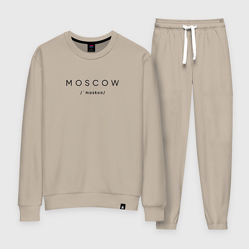 Женский костюм Moscow с транскрипцией / Миндальный – фото 1