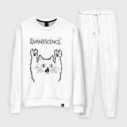 Костюм хлопковый женский Evanescence - rock cat, цвет: белый