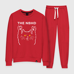 Костюм хлопковый женский The Neighbourhood rock cat, цвет: красный