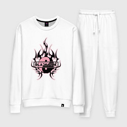 Костюм хлопковый женский Blackpink - logo in yang, цвет: белый