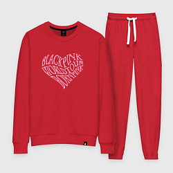 Костюм хлопковый женский Blackpink worldtour bornpink, цвет: красный