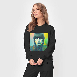 Костюм хлопковый женский Brian Jones Pop Glitch Art, цвет: черный — фото 2