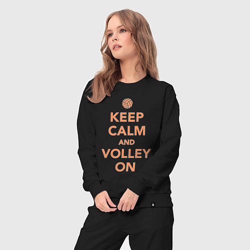 Женский костюм Keep calm and volley on / Черный – фото 3