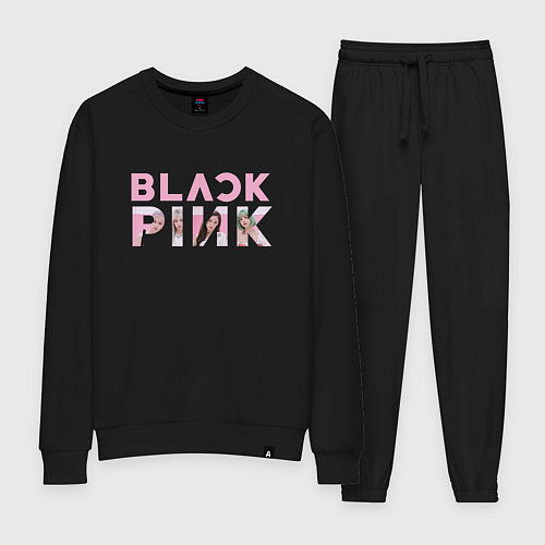 Женский костюм Blackpink logo Jisoo Lisa Jennie Rose / Черный – фото 1