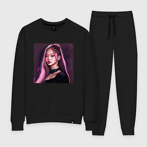 Женский костюм Blackpink Jennie аниме рисунок / Черный – фото 1