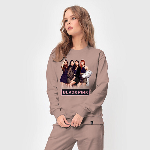 Женский костюм Rose Blackpink kpop / Пыльно-розовый – фото 3