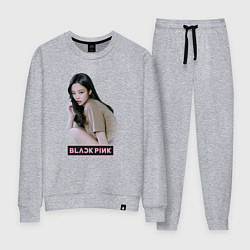 Костюм хлопковый женский Jennie Blackpink, цвет: меланж