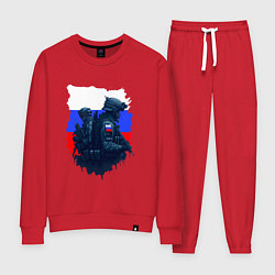 Женский костюм Военные РФ и флаг - neuro art