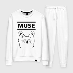 Костюм хлопковый женский Muse - rock cat, цвет: белый