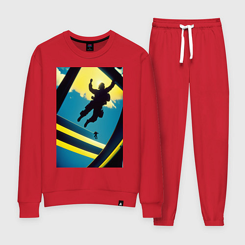 Женский костюм Два парашютиста / Красный – фото 1