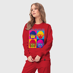 Костюм хлопковый женский The Beatles color, цвет: красный — фото 2