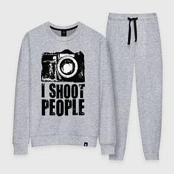 Костюм хлопковый женский Shoot photographer, цвет: меланж