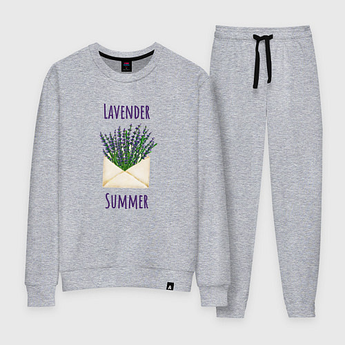 Женский костюм Lavender Summer - букет лаванды в конверте / Меланж – фото 1