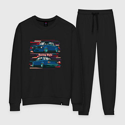Костюм хлопковый женский BMW 2002 Racing Style, цвет: черный