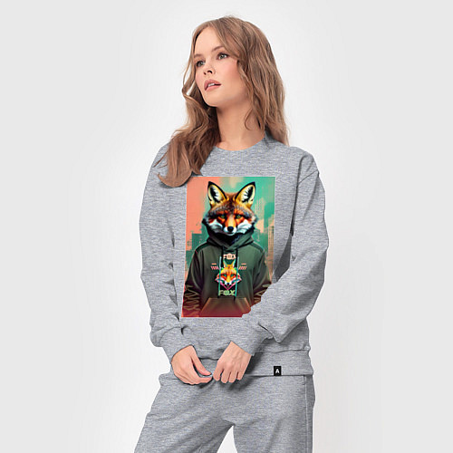 Женский костюм Dude fox - urban style / Меланж – фото 3