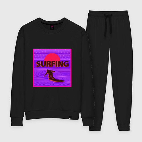 Женский костюм Сёрфинг в стиле киберпанк / Черный – фото 1