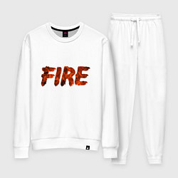 Костюм хлопковый женский Fire flame, цвет: белый