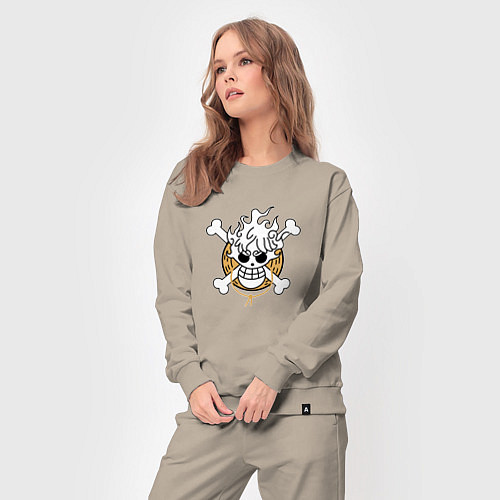 Женский костюм Знак Луффи - One piece / Миндальный – фото 3