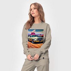 Костюм хлопковый женский Авто Мустанг, цвет: миндальный — фото 2